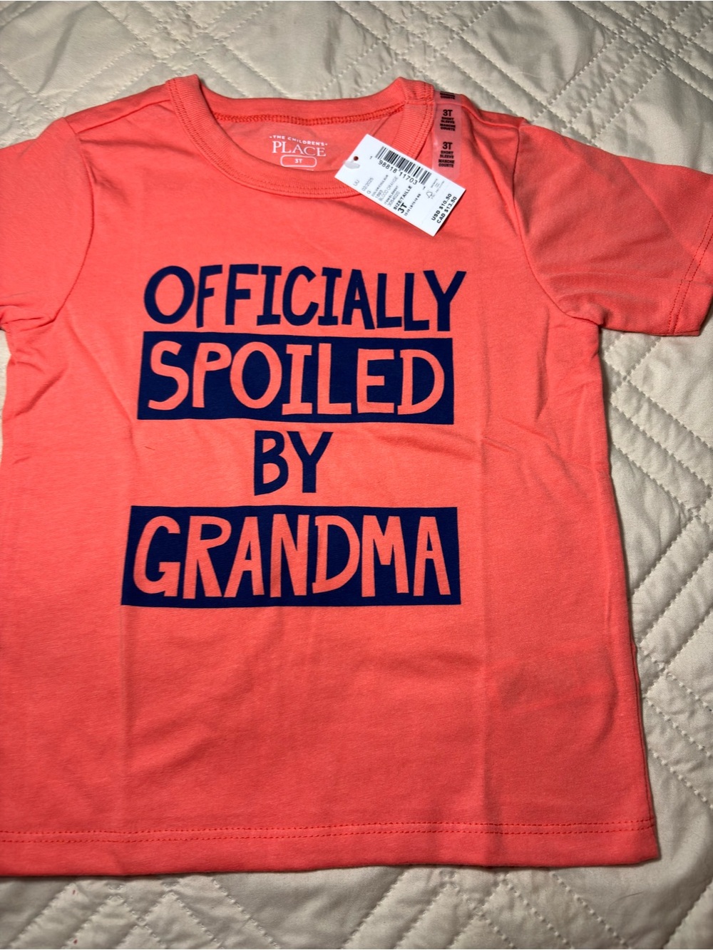 Children’s Place 3T 'Officially Spoiled by Grandma' Tee